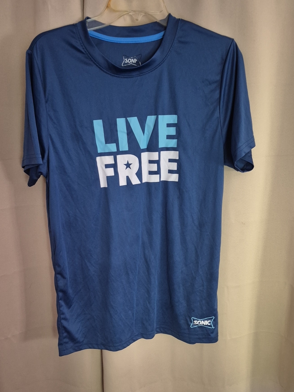 Sonic 'LIVE FREE' Blue Graphic Tee
